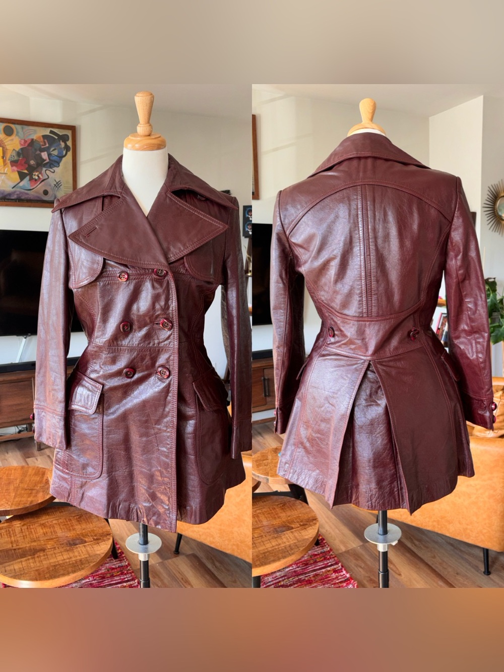 Vintage Aigner Leather Trench Coat – Tagged Size 12, Fits Closer to 8